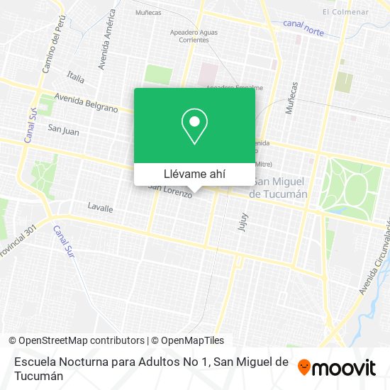 Mapa de Escuela Nocturna para Adultos No 1