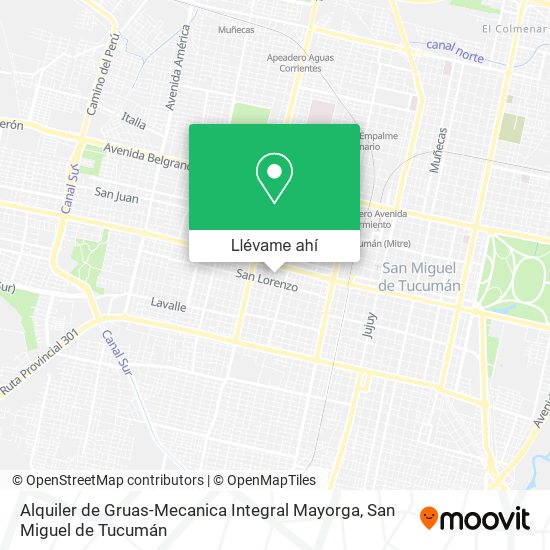 Mapa de Alquiler de Gruas-Mecanica Integral Mayorga