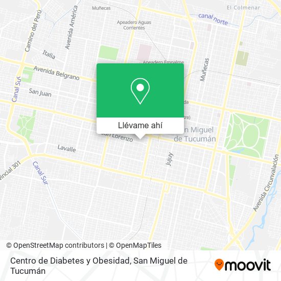 Mapa de Centro de Diabetes y Obesidad