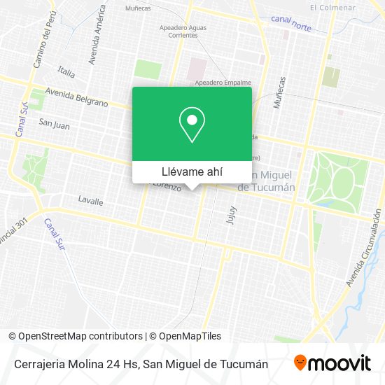 Mapa de Cerrajeria Molina 24 Hs