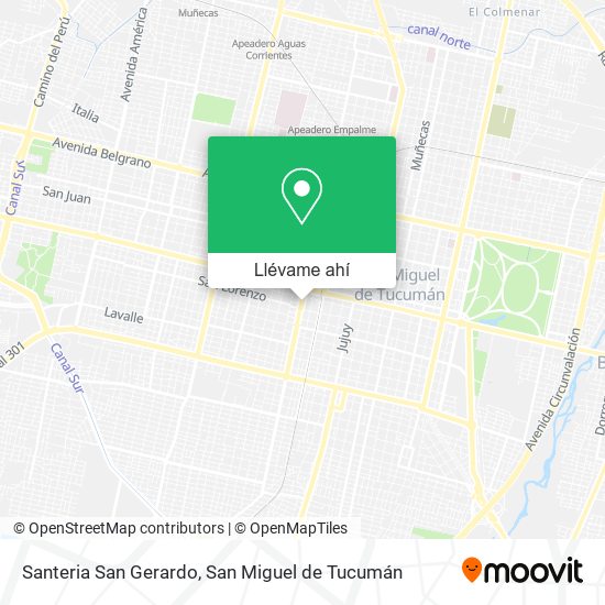 Mapa de Santeria San Gerardo