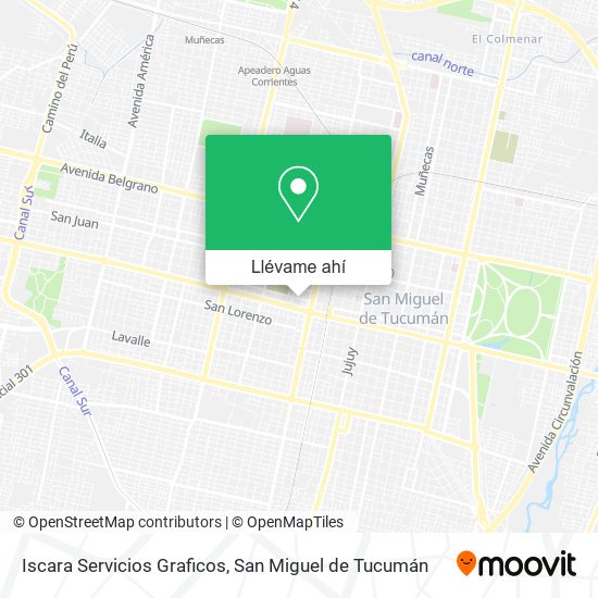 Mapa de Iscara Servicios Graficos