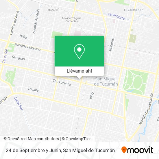 Mapa de 24 de Septiembre y Junin