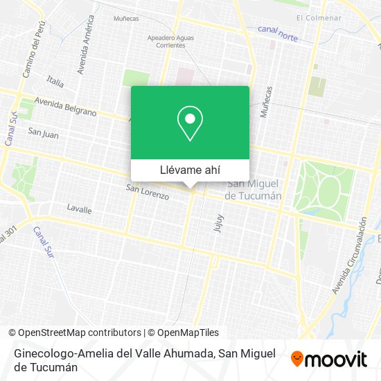 Mapa de Ginecologo-Amelia del Valle Ahumada