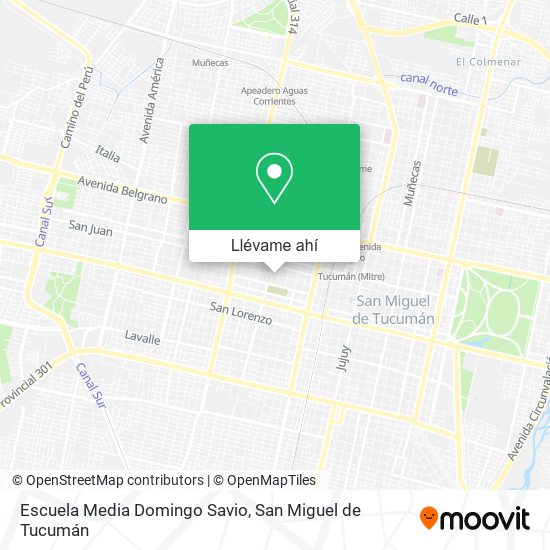 Mapa de Escuela Media Domingo Savio
