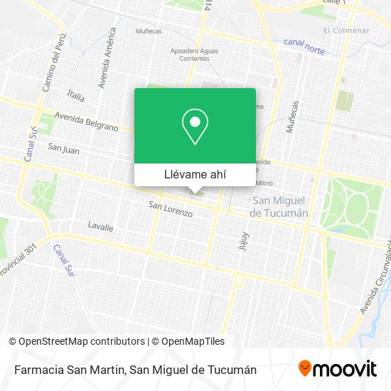 Mapa de Farmacia San Martin