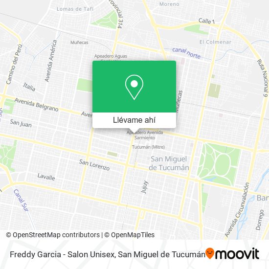 Mapa de Freddy Garcia - Salon Unisex