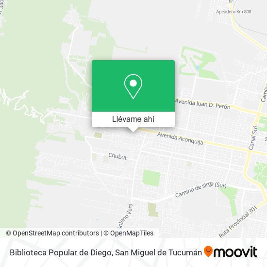 Mapa de Biblioteca Popular de Diego