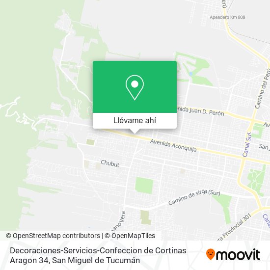 Mapa de Decoraciones-Servicios-Confeccion de Cortinas Aragon 34