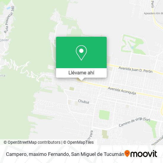 Mapa de Campero, maximo Fernando