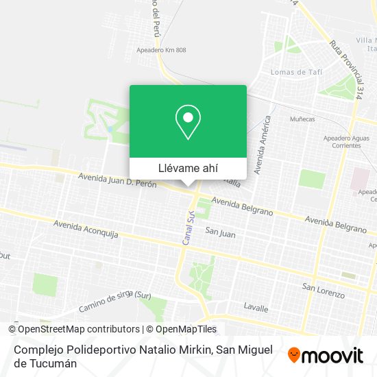 Mapa de Complejo Polideportivo Natalio Mirkin