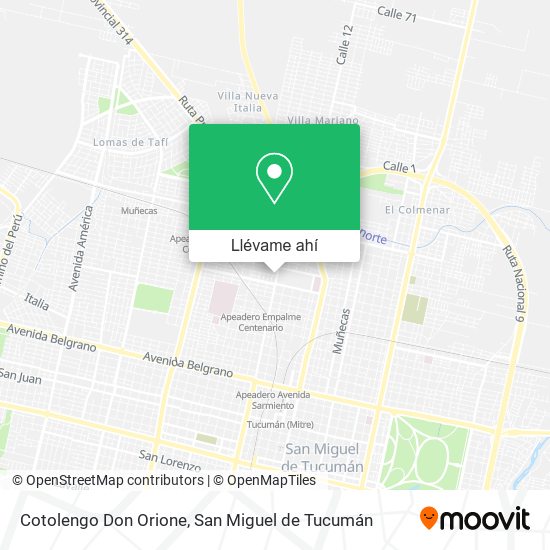 Mapa de Cotolengo Don Orione