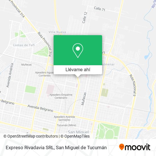 Mapa de Expreso Rivadavia SRL