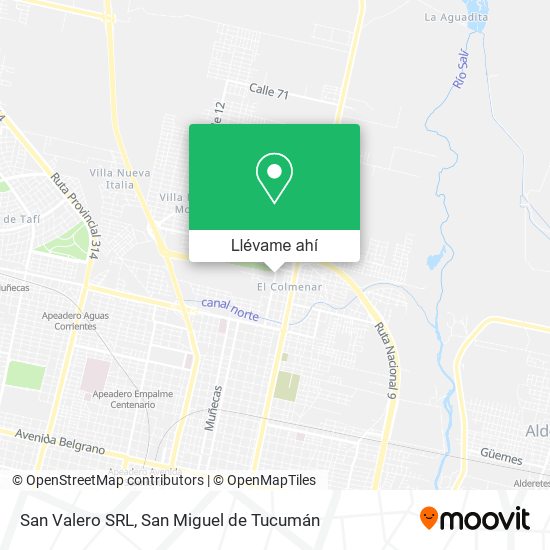 Mapa de San Valero SRL