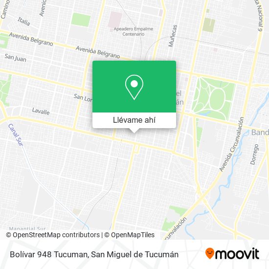 Mapa de Bolívar 948 Tucuman