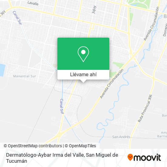 Mapa de Dermatólogo-Aybar Irma del Valle