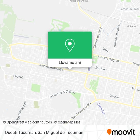 Mapa de Ducati Tucumán