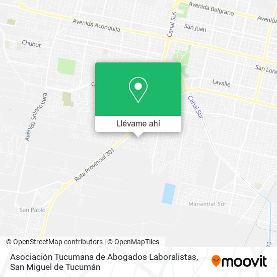 Mapa de Asociación Tucumana de Abogados Laboralistas
