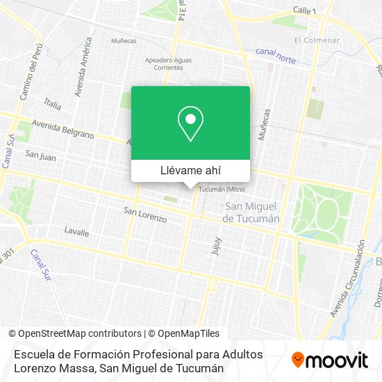 Mapa de Escuela de Formación Profesional para Adultos Lorenzo Massa