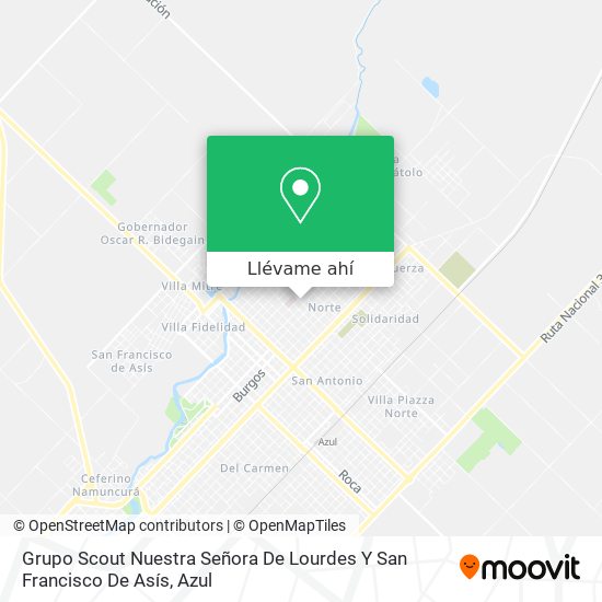 Mapa de Grupo Scout Nuestra Señora De Lourdes Y San Francisco De Asís