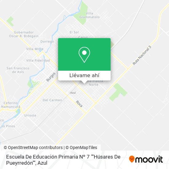 Mapa de Escuela De Educación Primaria Nº 7 ""Húsares De Pueyrredón""