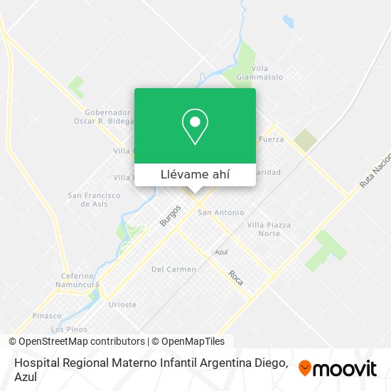 Mapa de Hospital Regional Materno Infantil Argentina Diego