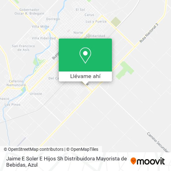 Mapa de Jaime E Soler E Hijos Sh Distribuidora Mayorista de Bebidas