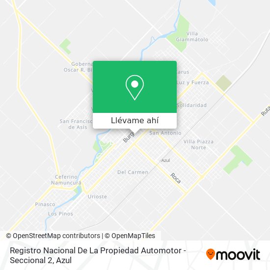 Mapa de Registro Nacional De La Propiedad Automotor - Seccional 2