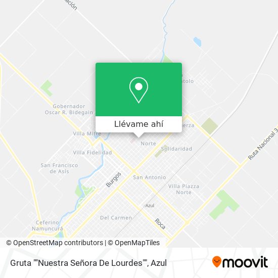 Mapa de Gruta ""Nuestra Señora De Lourdes""