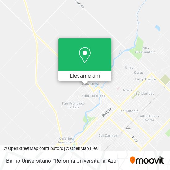 Mapa de Barrio Universitario ""Reforma Universitaria