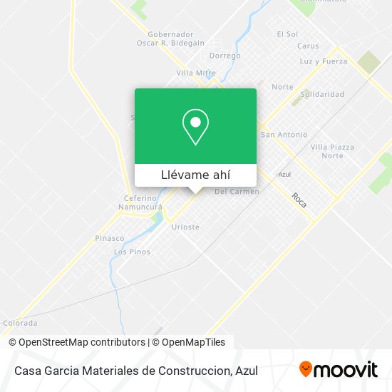 Mapa de Casa Garcia Materiales de Construccion