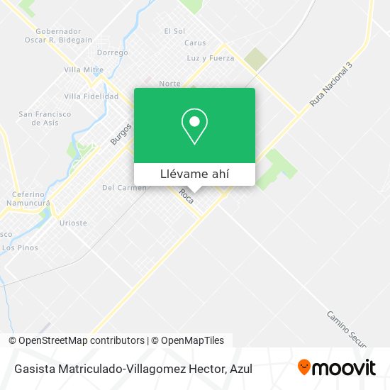 Mapa de Gasista Matriculado-Villagomez Hector