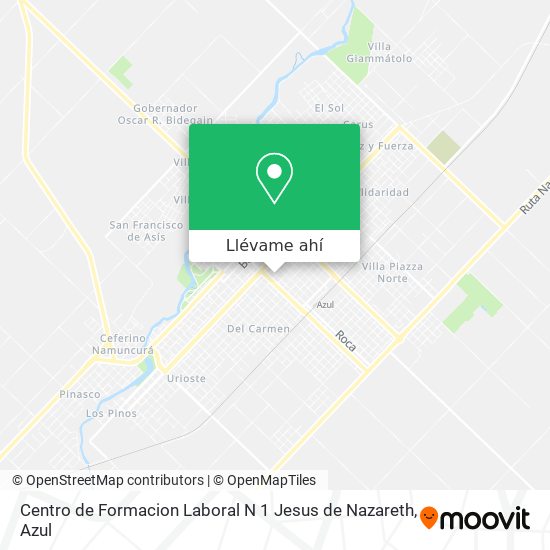 Mapa de Centro de Formacion Laboral N 1 Jesus de Nazareth