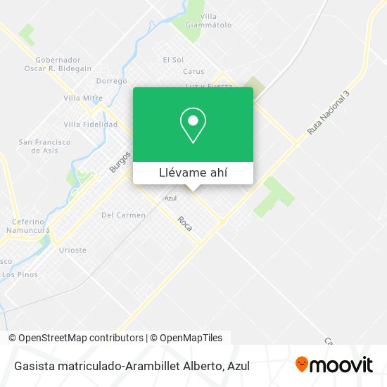 Mapa de Gasista matriculado-Arambillet Alberto