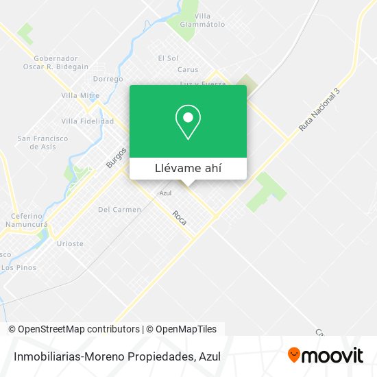 Mapa de Inmobiliarias-Moreno Propiedades