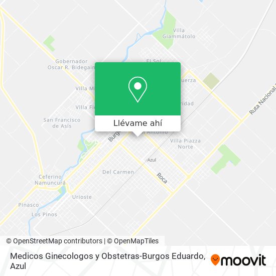 Mapa de Medicos Ginecologos y Obstetras-Burgos Eduardo