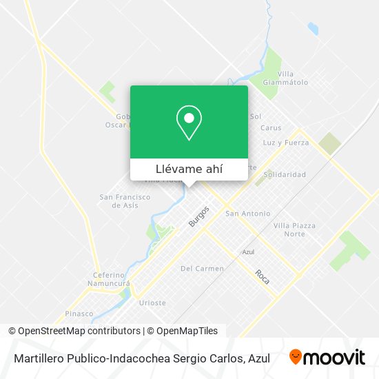 Mapa de Martillero Publico-Indacochea Sergio Carlos