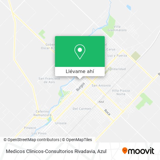 Mapa de Medicos Clinicos-Consultorios Rivadavia