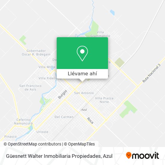 Mapa de Güesnett Walter Inmobiliaria Propiedades