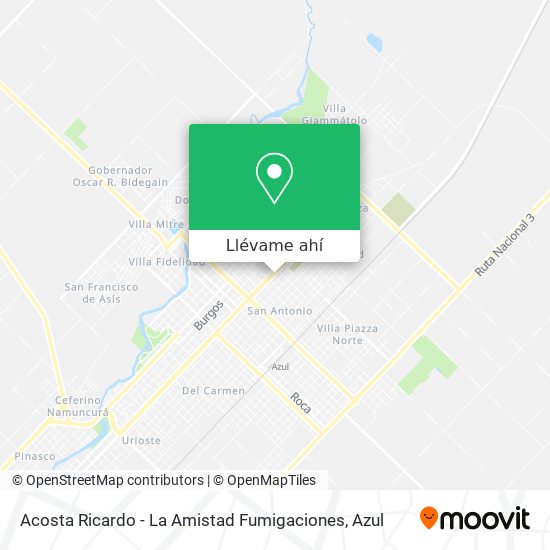 Mapa de Acosta Ricardo - La Amistad Fumigaciones