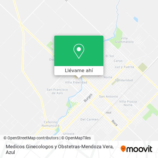 Mapa de Medicos Ginecologos y Obstetras-Mendoza Vera