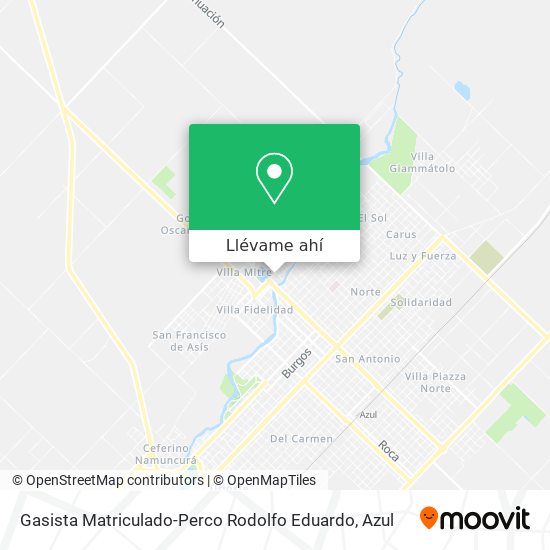 Mapa de Gasista Matriculado-Perco Rodolfo Eduardo