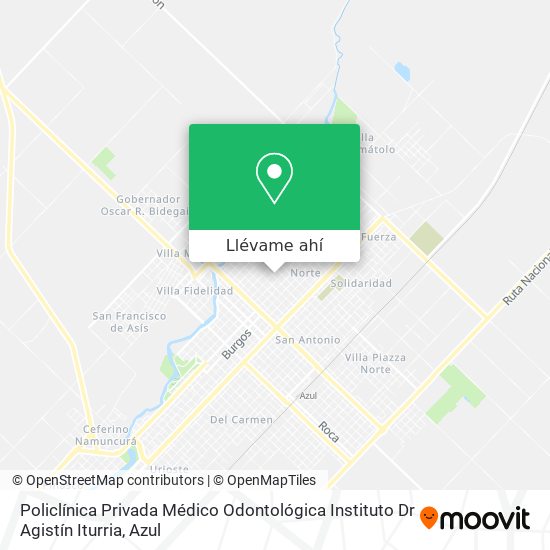 Mapa de Policlínica Privada Médico Odontológica Instituto Dr Agistín Iturria