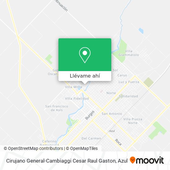 Mapa de Cirujano General-Cambiaggi Cesar Raul Gaston
