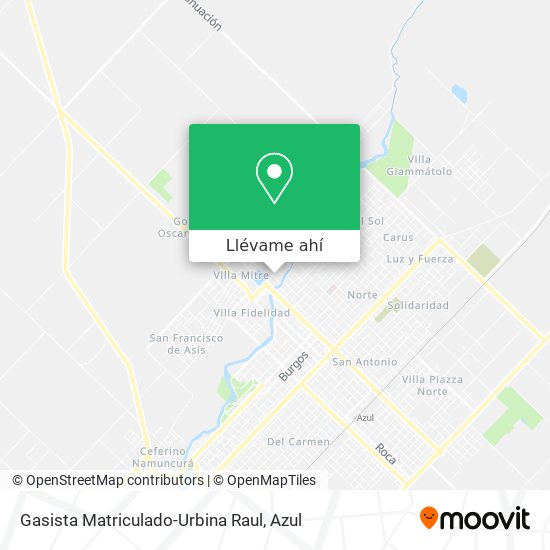 Mapa de Gasista Matriculado-Urbina Raul