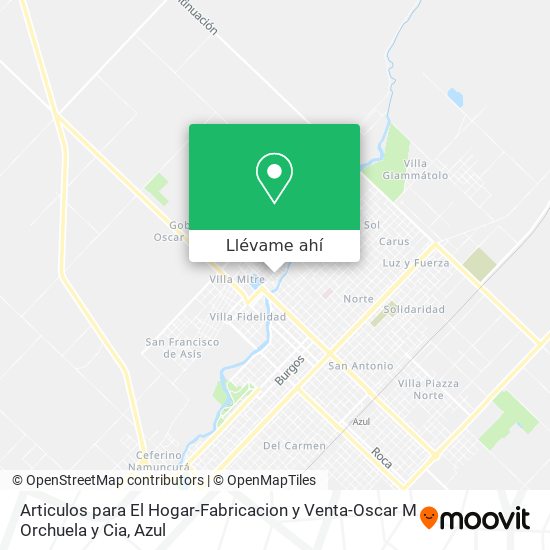 Mapa de Articulos para El Hogar-Fabricacion y Venta-Oscar M Orchuela y Cia