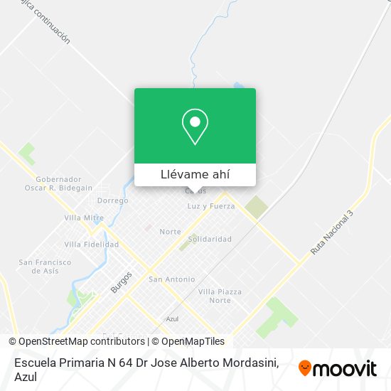 Mapa de Escuela Primaria N 64 Dr Jose Alberto Mordasini