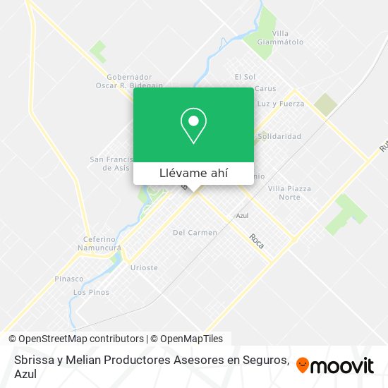 Mapa de Sbrissa y Melian Productores Asesores en Seguros