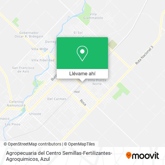 Mapa de Agropecuaria del Centro Semillas-Fertilizantes-Agroquimicos