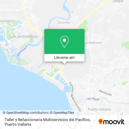 Mapa de Taller y Refaccionaria Multiservicios del Pacífico